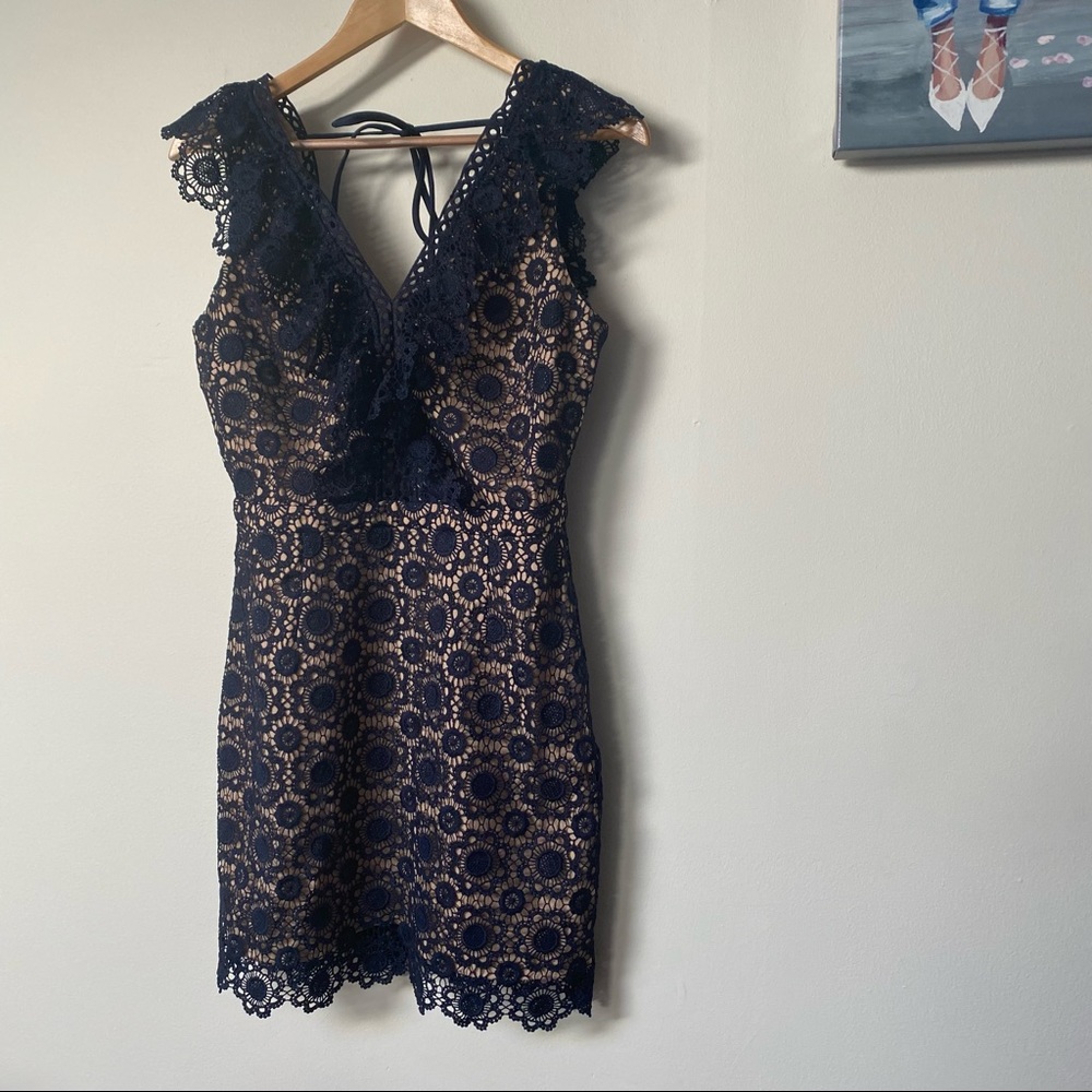 JOA crochet lined dress
